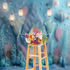 Lofaris Light Blue Arch Door Mermaid Cake Smash Backdrop