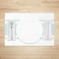 Lofaris Light Blue White Modern Set Of 4 Placemats For Table