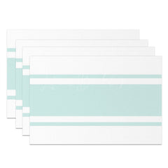 Lofaris Light Blue White Modern Set Of 4 Placemats For Table