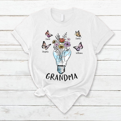 Lofaris Light Bulb Flower Butterfly Custom Mothers Day T-Shirt