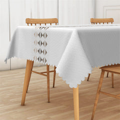 Lofaris Light Color Diamond Lattice Rectangle Tablecloth