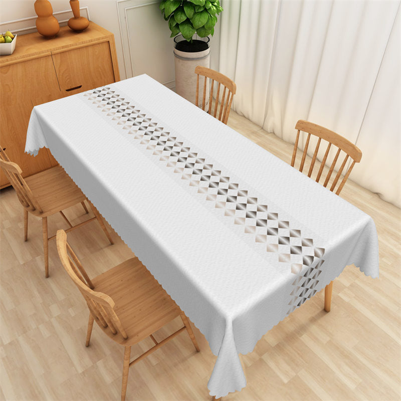 Lofaris Light Color Diamond Lattice Rectangle Tablecloth