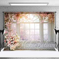 Lofaris Light Color Floral Sunny Door And Window Backdrop