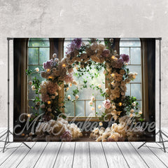 Lofaris Light Color Rose Arch Window Flower Backdrop