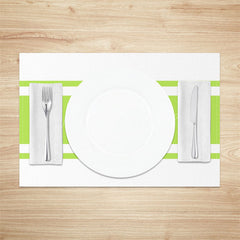 Lofaris Light Green White Simple Dining Set Of 4 Placemats