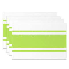 Lofaris Light Green White Simple Dining Set Of 4 Placemats