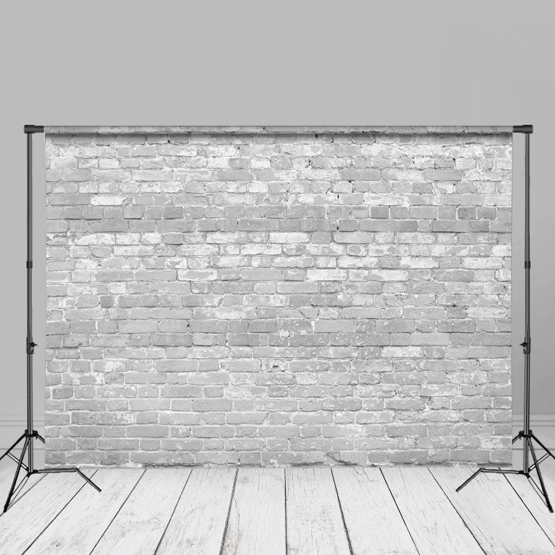 Lofaris Light Grey Brick Wall Backdrop For Photo Studio