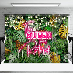 Lofaris Light Monstera Neon The Queen Has Retired Backdrop