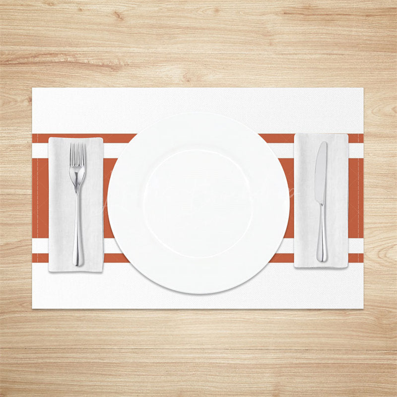 Lofaris Light Orange Deco Modern Dining Set Of 4 Placemats