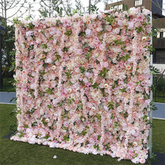 Lofaris Light Pink Artificial Flower Wall Bridal Shower Decor