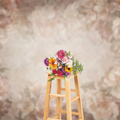 Lofaris Light Pink Floral Fine Art Portrait Texture Backdrop