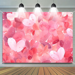 Lofaris Light Pink Heart Petals Valentines Day Backdrop