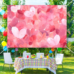 Lofaris Light Pink Heart Petals Valentines Day Backdrop