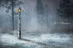 Lofaris Light Snow Forest Winter Wonderland Backdrop For Photography