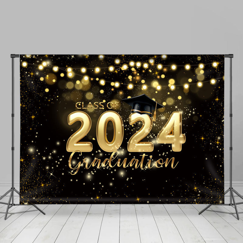 Lofaris Lighting Bokeh Class Of 2024 Graduation Backdrop