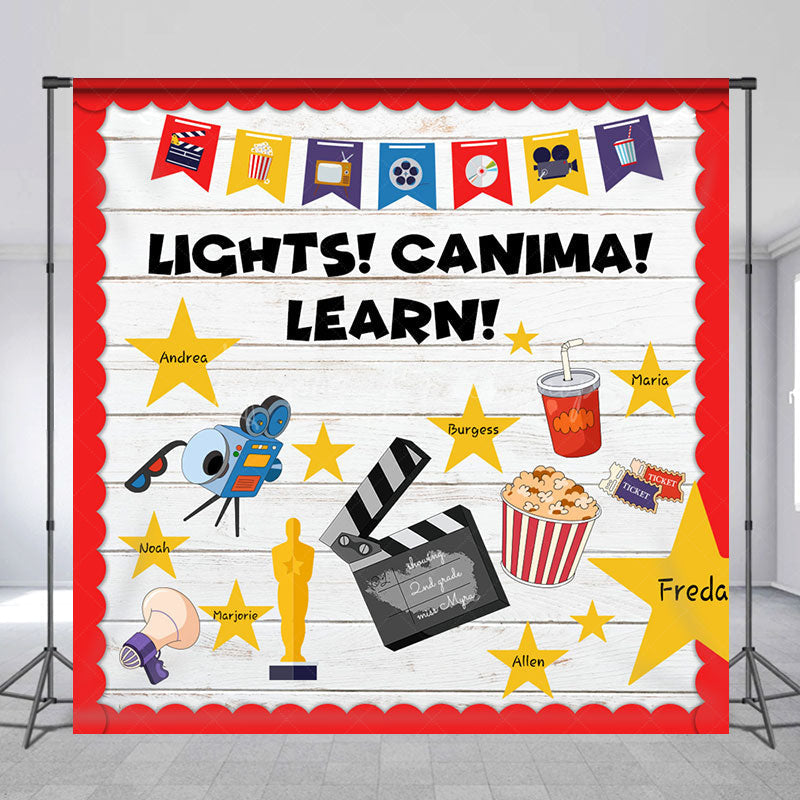 Lofaris Lights Canima Learn Custom Back To School Backdrop