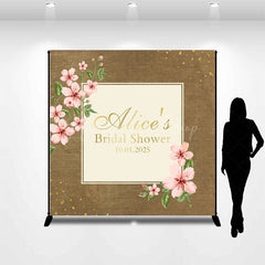 Lofaris Linen Texture Flower Custom Bridal Shower Backdrop