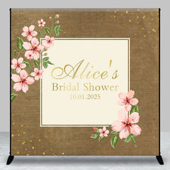 Lofaris Linen Texture Flower Custom Bridal Shower Backdrop