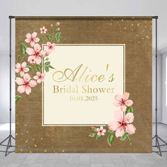 Lofaris Linen Texture Flower Custom Bridal Shower Backdrop