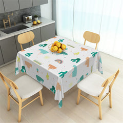 Lofaris Little Cactus Mountains Rainbow Square Tablecloth