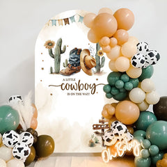 Lofaris Little Cowboy Cactus Arch Backdrop For Baby Shower