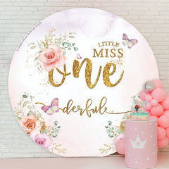 Lofaris Little Miss Onederful Floral Birthday Backdrop For Girls