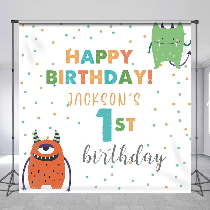 Lofaris Little Monster Custom Birthday Backdrop For Kids