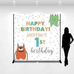 Lofaris Little Monster Custom Birthday Backdrop For Kids