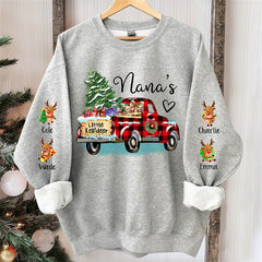 Lofaris Little Reindeer Christmas Tree Truck Custom Sweatshirt