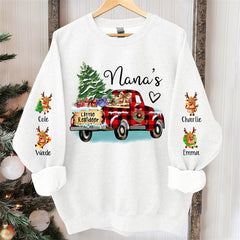 Lofaris Little Reindeer Christmas Tree Truck Custom Sweatshirt