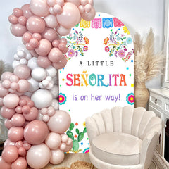 Lofaris Little Senorita Cactus Baby Shower Arch Backdrop