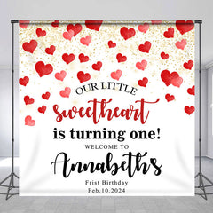 Lofaris Little Sweetheart Custom Name 1St Birthday Backdrop