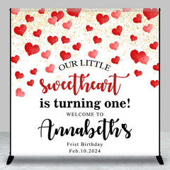 Lofaris Little Sweetheart Custom Name 1St Birthday Backdrop