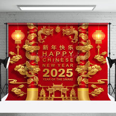 Lofaris 2025 Year Of The Snake Happy Chinese New Backdrop