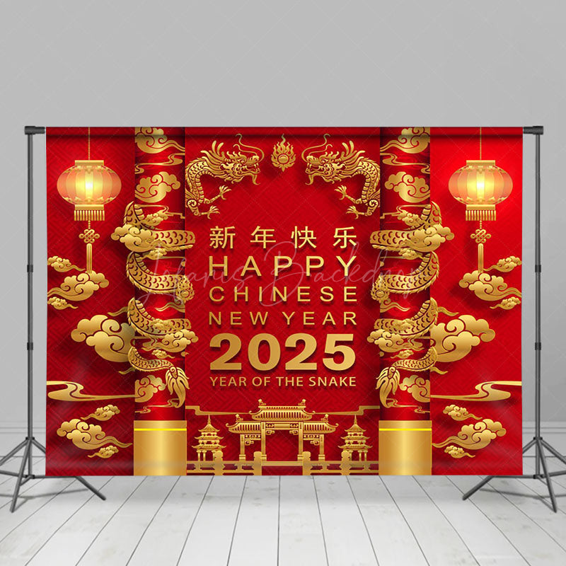 Lofaris 2025 Year Of The Snake Happy Chinese New Backdrop