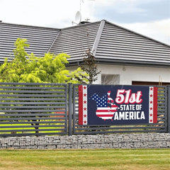 Lofaris 51st State of America Canada Banner Sign