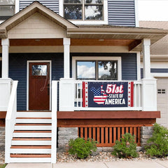 Lofaris 51st State of America Canada Banner Sign