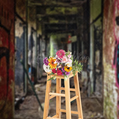 Lofaris Abandoned Graffiti Ruins Wall Architecture Backdrop