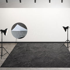 Lofaris Abstract Black Grey Pattern Fabric Floor Backdrop