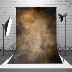 Lofaris Abstract Deep Brown Gray Fuzzy Texture Spot Backdrop