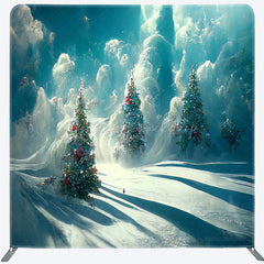 Lofaris Abstract Sky Trees Christmas Tension Fabric Backdrop