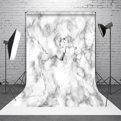 Lofaris Abstract White Grey Marbled Photo Booth Backdrop