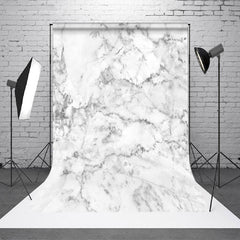 Lofaris Abstract White Grey Marbled Print Photo Backdrop