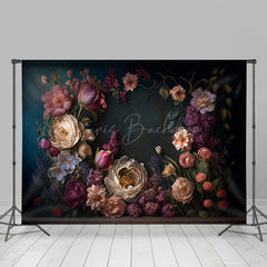 Lofaris Aesthetic Colorful Floral Fine Art Room Set Backdrop