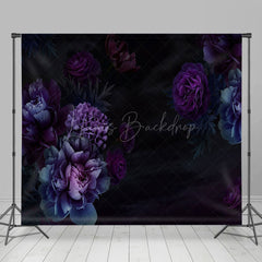 Lofaris Aesthetic Dark Floral Fine Art Room Set Backdrop