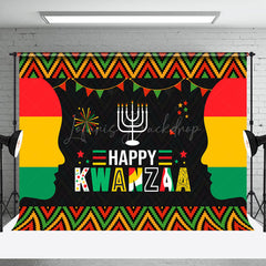 Lofaris African Tribe Cultural Pattern Happy Kwanzaa Backdrop