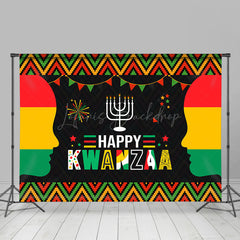 Lofaris African Tribe Cultural Pattern Happy Kwanzaa Backdrop