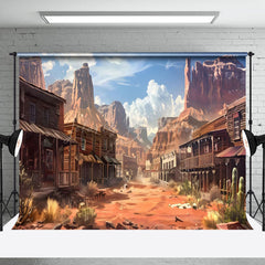 Lofaris Ancient Retro Town Mountain Sky Cloud Scene Backdrop