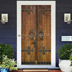 Lofaris Ancient Retro Wooden Copper Door Party Cover