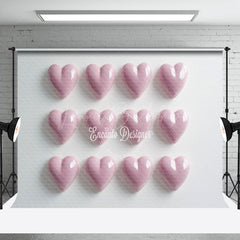 Lofaris Artistic Purple Love Heart Valentines Day Backdrop